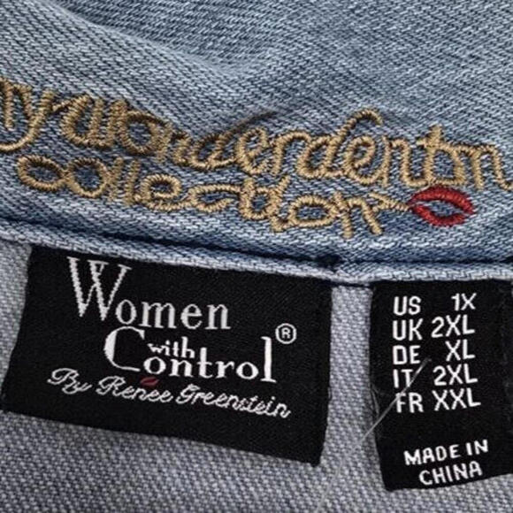 Women with Control XL My Wonder Denim Collection Denim Jacket A516243 NWT - Picture 5 of 16